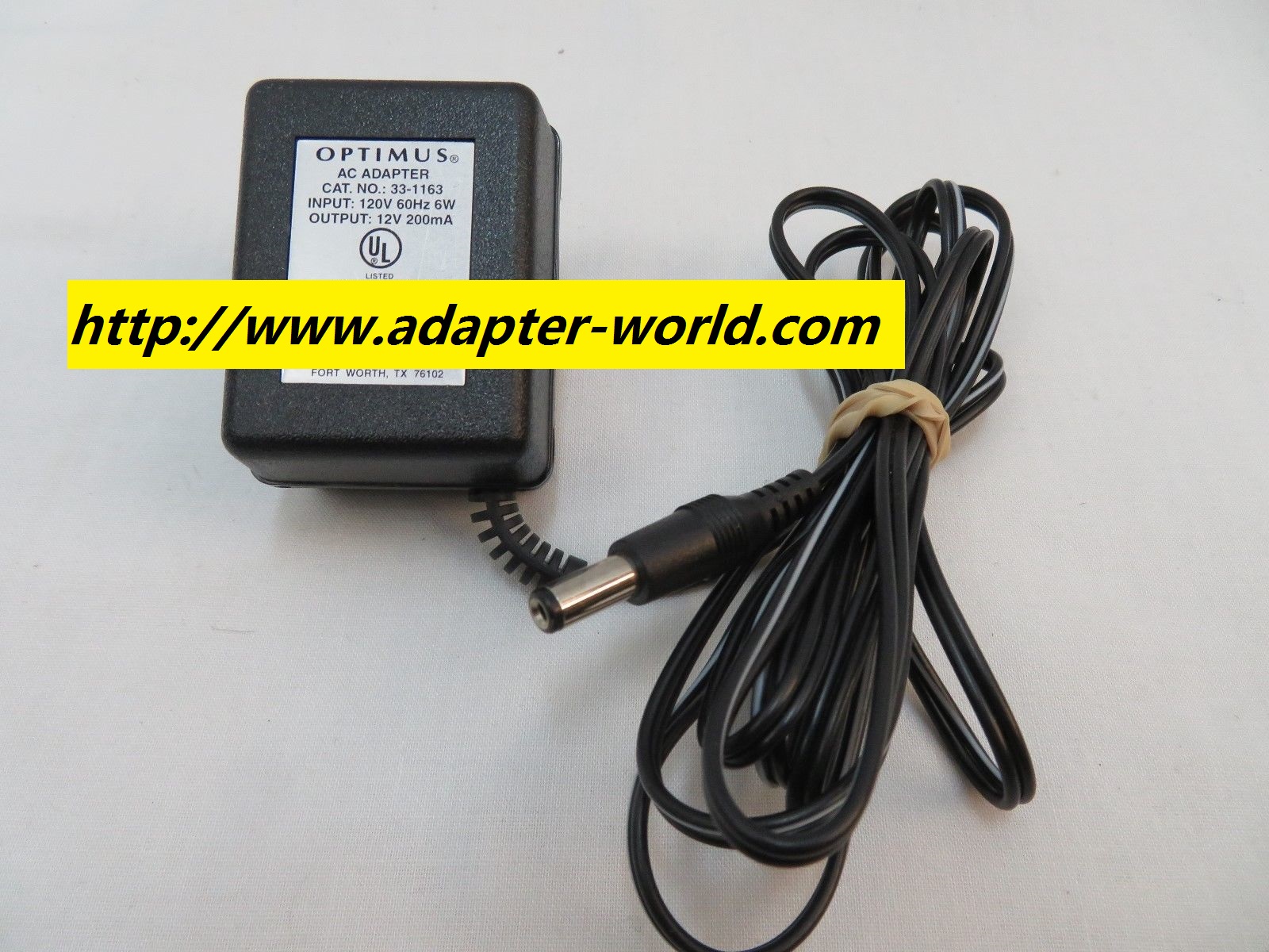*100% Brand NEW* Optimus 33-1163 AC Adaptor 12v Power Supply Charger - Click Image to Close